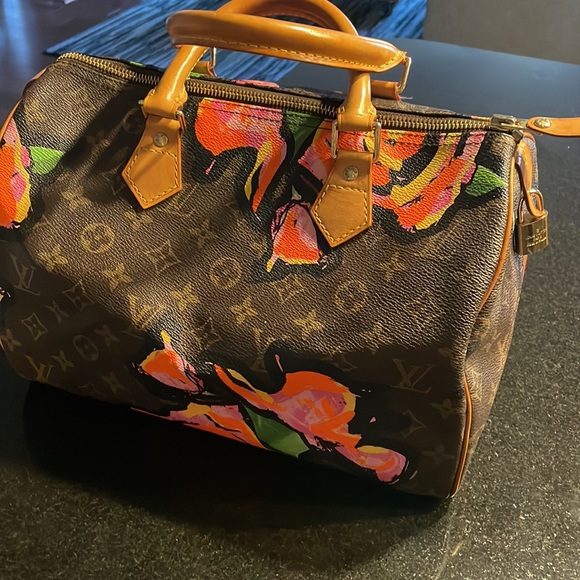 LIMITED EDITION Louis Vuitton Speedy Stephen Sprouse Roses Floral Damier Vernis - Picture 3 of 16